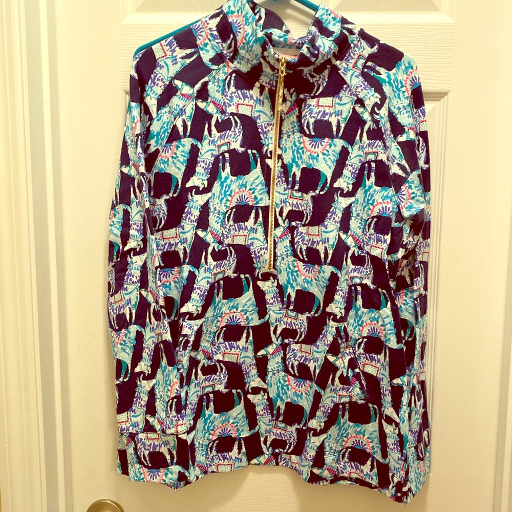 EUC Lilly Pulitzer Popover in Alpaca My Bags
